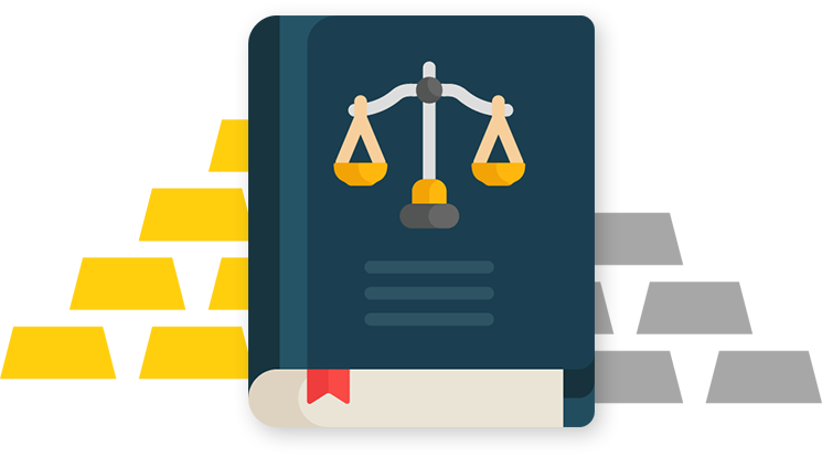 Gold and Silver Rules Law Book Icon