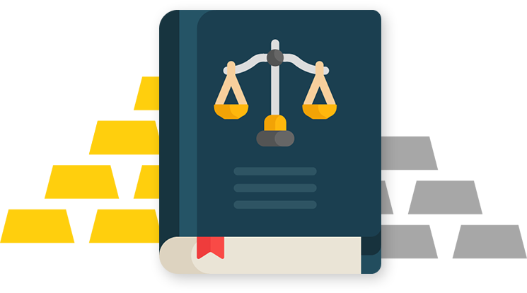 Gold and Silver Rules Law Book Icon