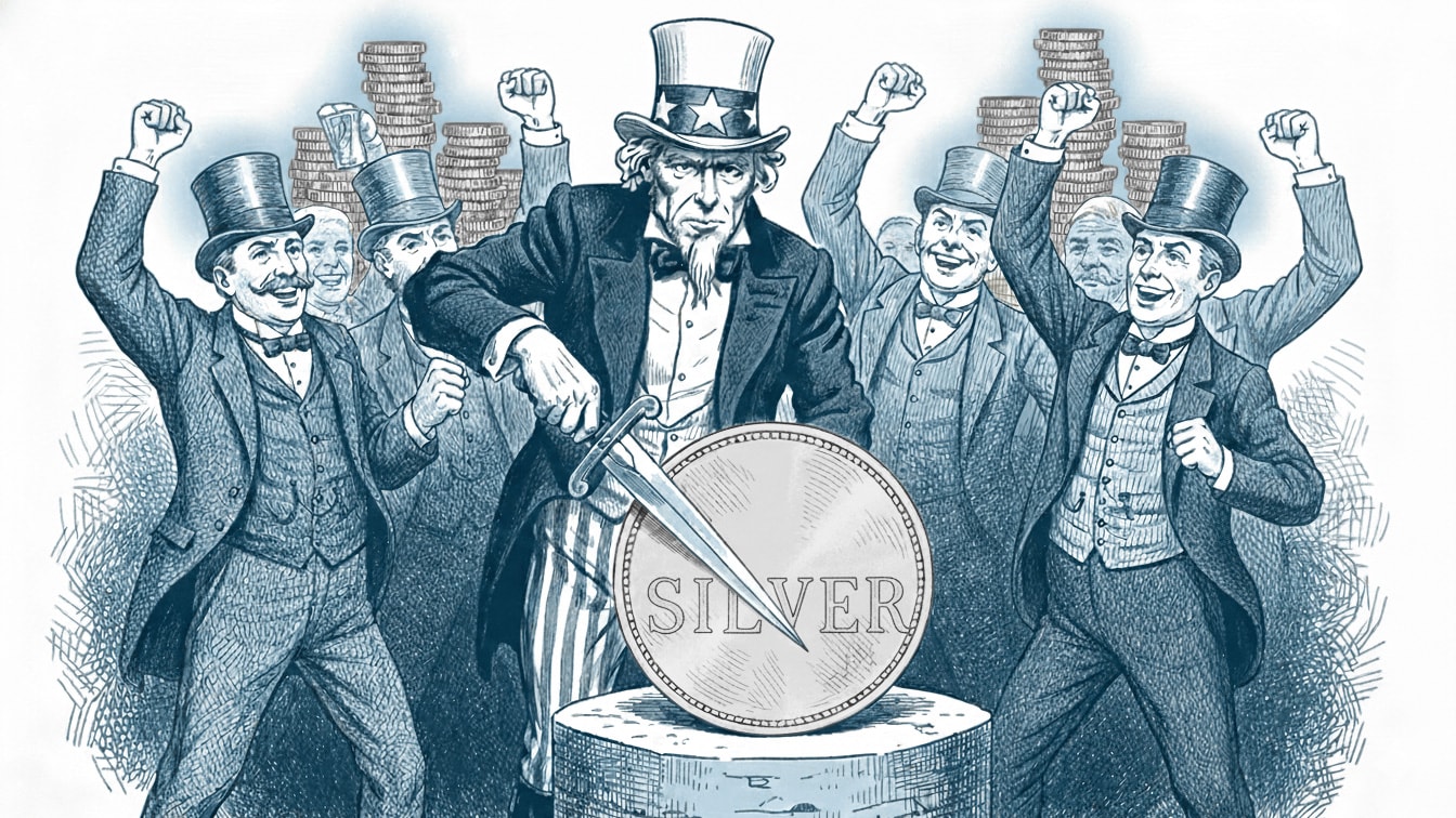 uncle sam slashing silver