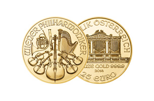 ¼ Troy oz Vienna Philharmonic Gold Coin