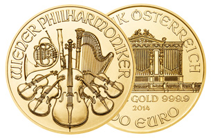 1 Troy oz Vienna Philharmonic Gold Coin