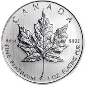 Canadian Maple Leaf Platinum Coin