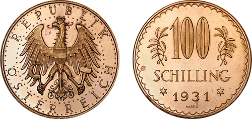 100 Gold Schilling Austria