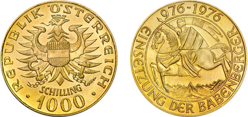 1000 Gold Schilling Austria