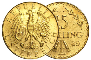 25 Gold Schilling Austria
