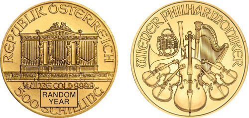 500 Gold Schilling Austria Philharmonic