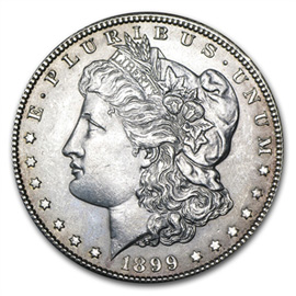 morgan silver dollar au 55