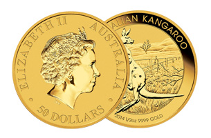 australina kangaroo gold coint 1/2 oz