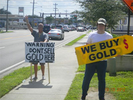 Cash for Gold Sign Holder