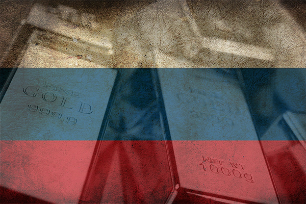 Russian Flag gold bars