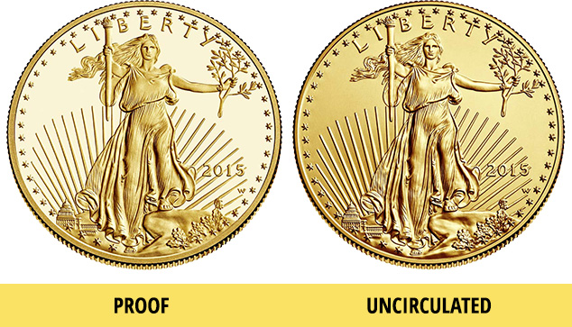 american gold eagle proof coin vs uncirculated
