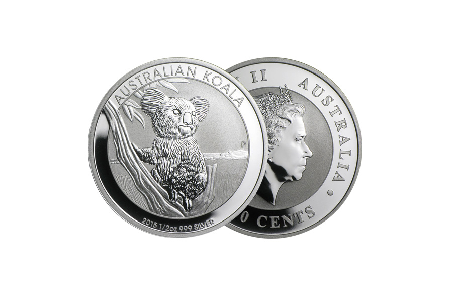 perth mint silver 1/2oz australian koala coin