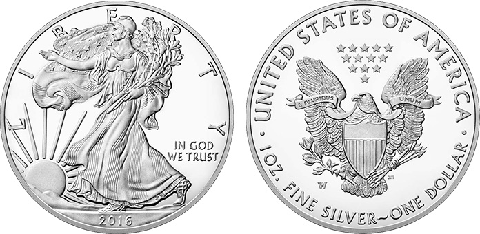 2016 silver eagle 30th anniversary proof coin