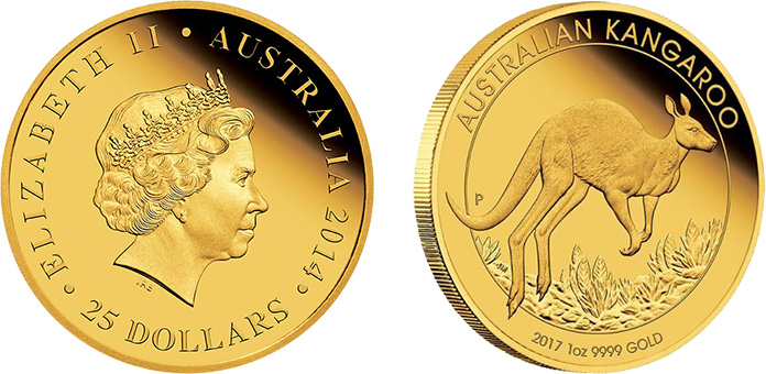 australian kangaroo gold coin proof