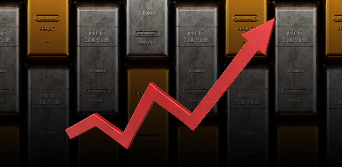 gold and silver bars