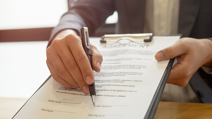 signing paperwork