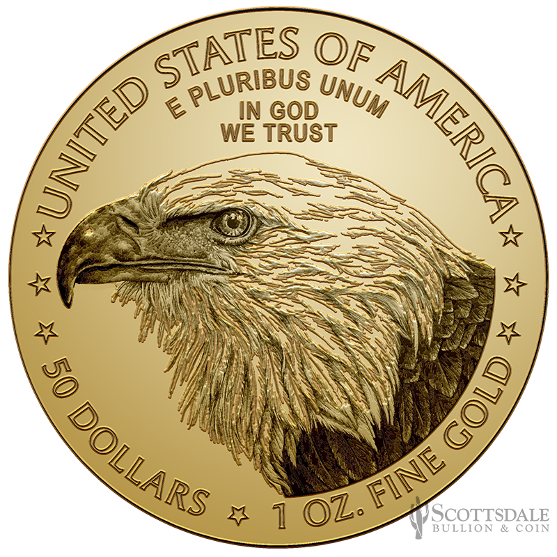 2021 American Gold Eagle Coin Reverse