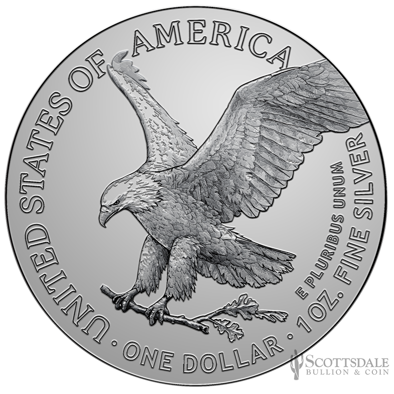 2021 American Silver Eagle Coin Reverse