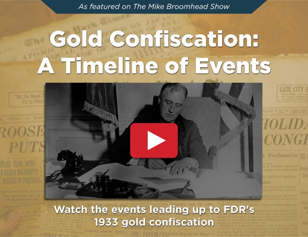 Gold Confiscation: A Timeline of Events