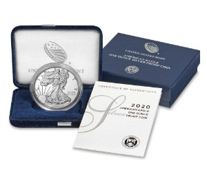  mint state american eagle silver proof coin