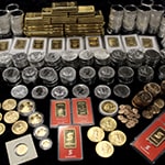 bullion bars and coins