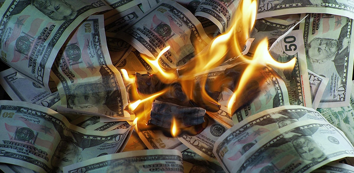 money burned for inflation