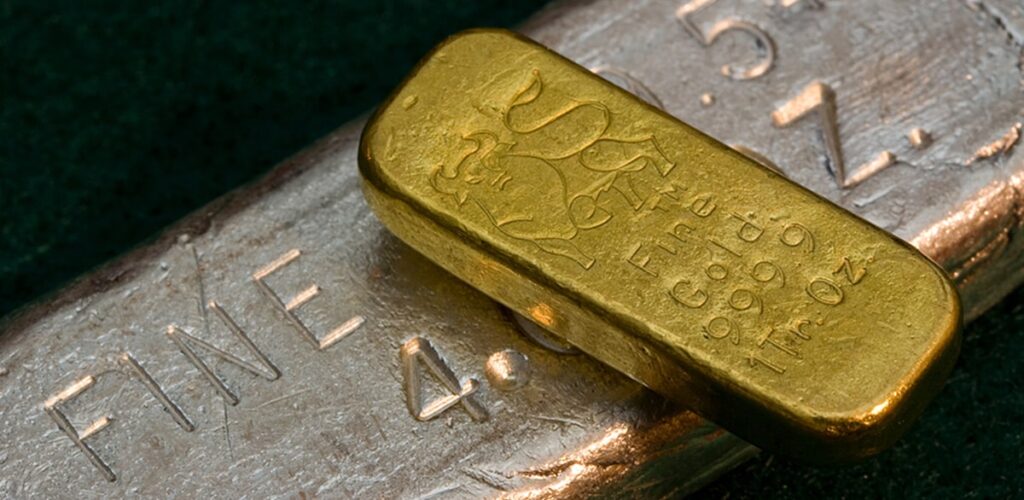 gold and silver bullion bars