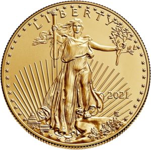 2021 american eagle gold one ounce bullion coin obverse old design