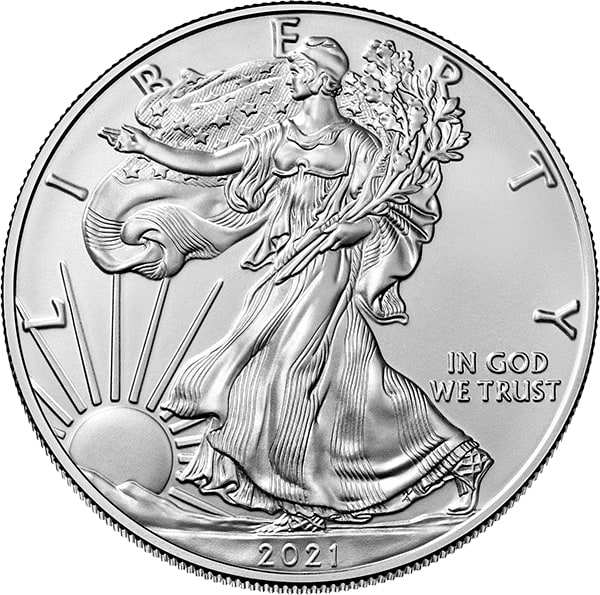 2021 american silver eagle coin obverse old design