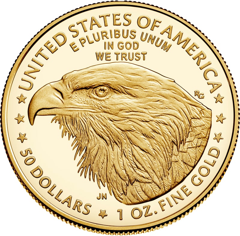 2021 American Gold Eagle Coin Reverse