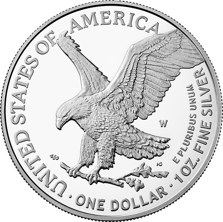 2021 American Silver Eagle Coin Reverse