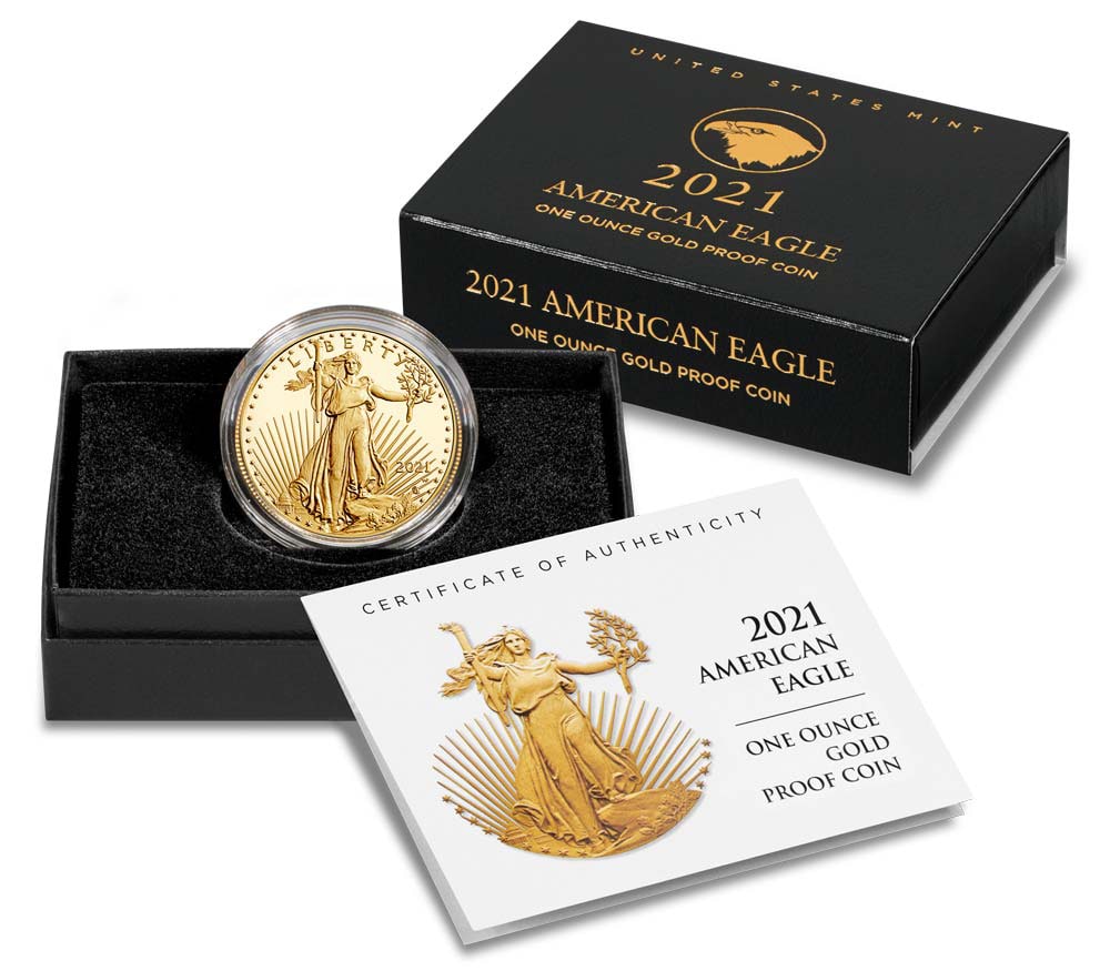 2021 American Gold Eagle Coin - One Ounce - Package
