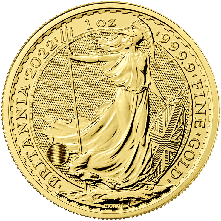 2022 britannia gold coin reverse