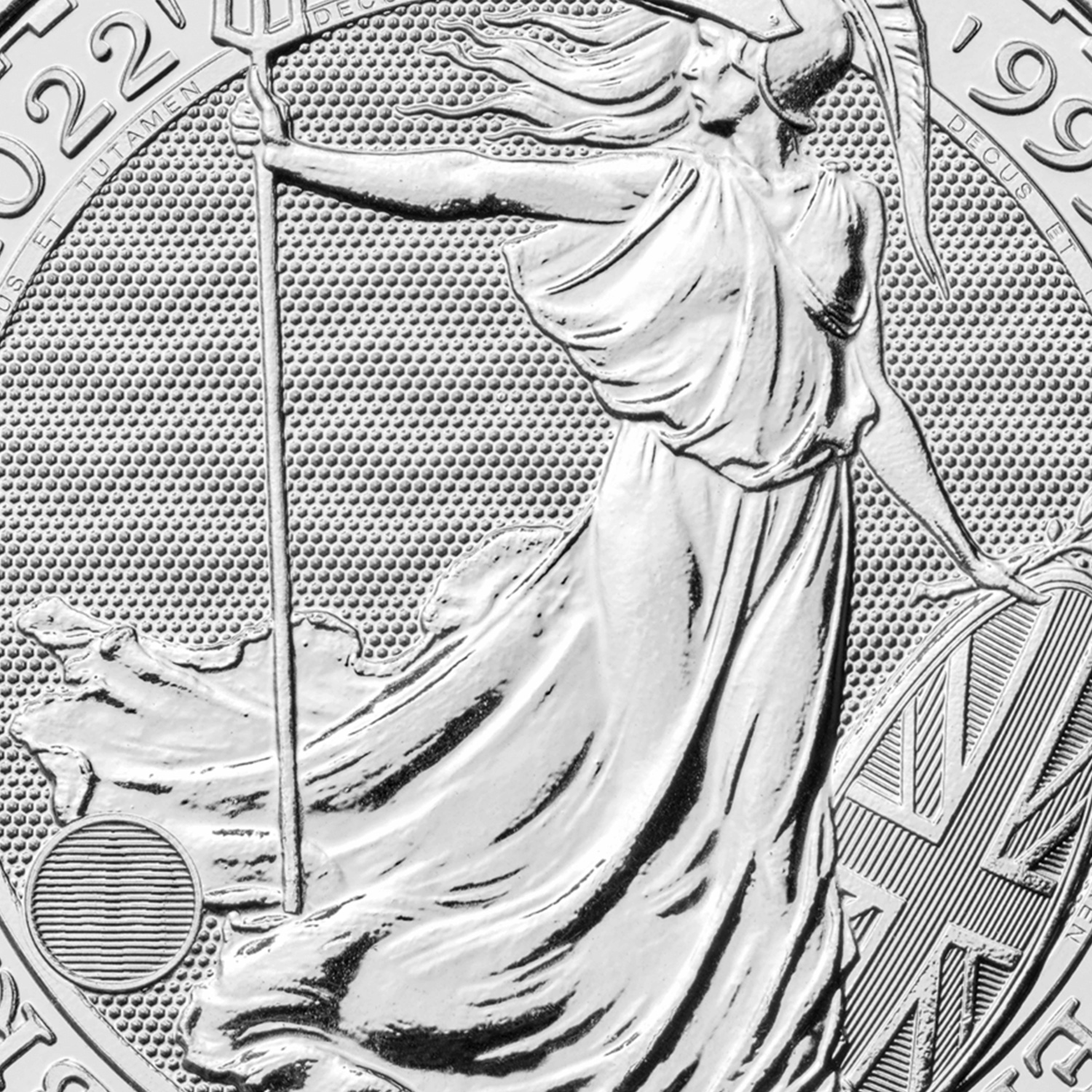 2022 britannia silver coin detail