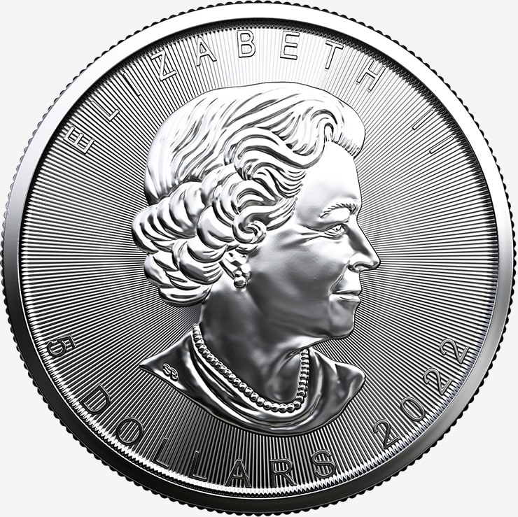 2022 silver maple leaf coin obverse