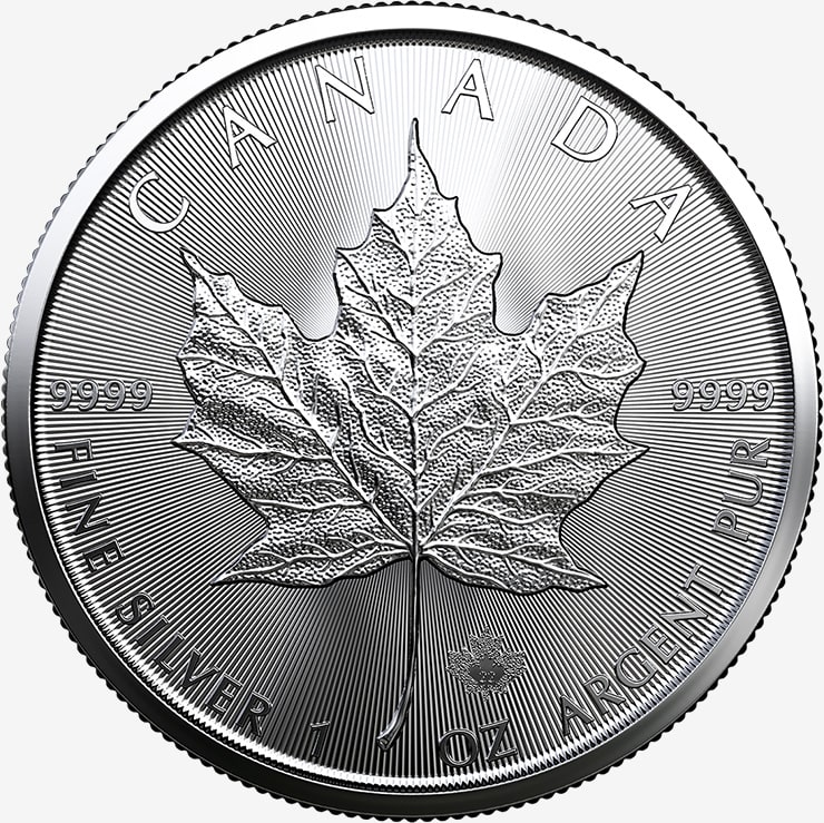 2022 silver maple leaf coin reverse