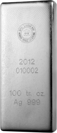 100 oz silver bar