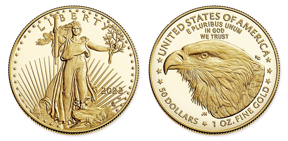 american gold eagle coin design front and back