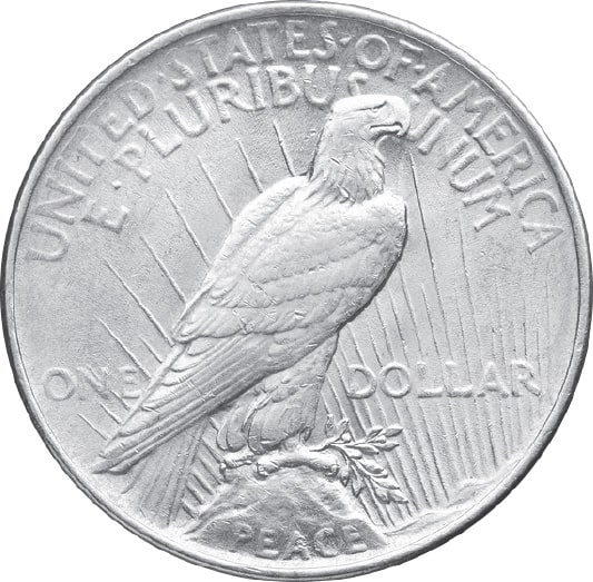 back of us peace dollar