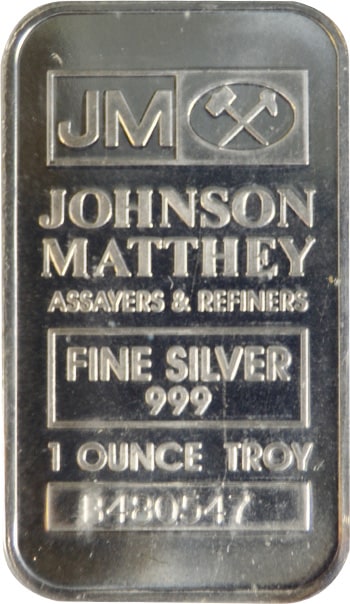 johnson matthey 1 oz silver bar