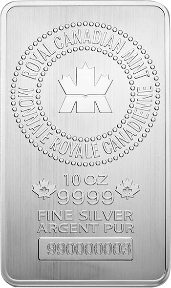 royal canadian mint 10 oz silver bar
