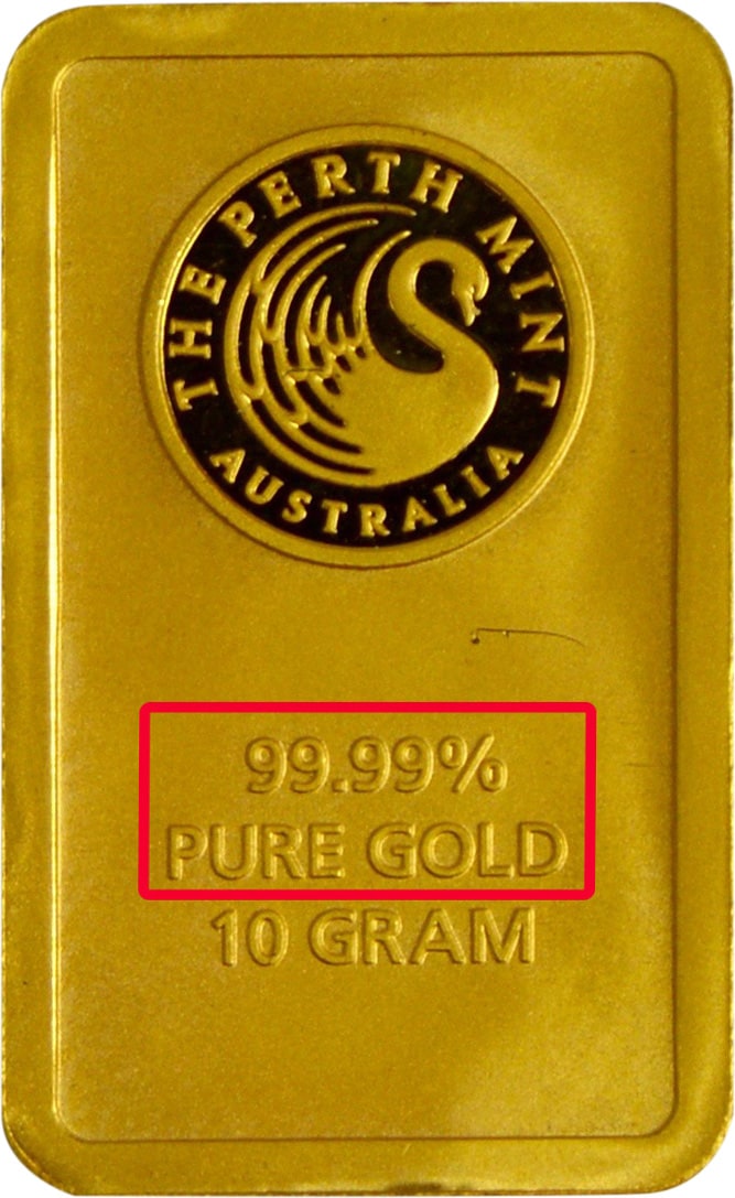 how to find gold bar fineness raw