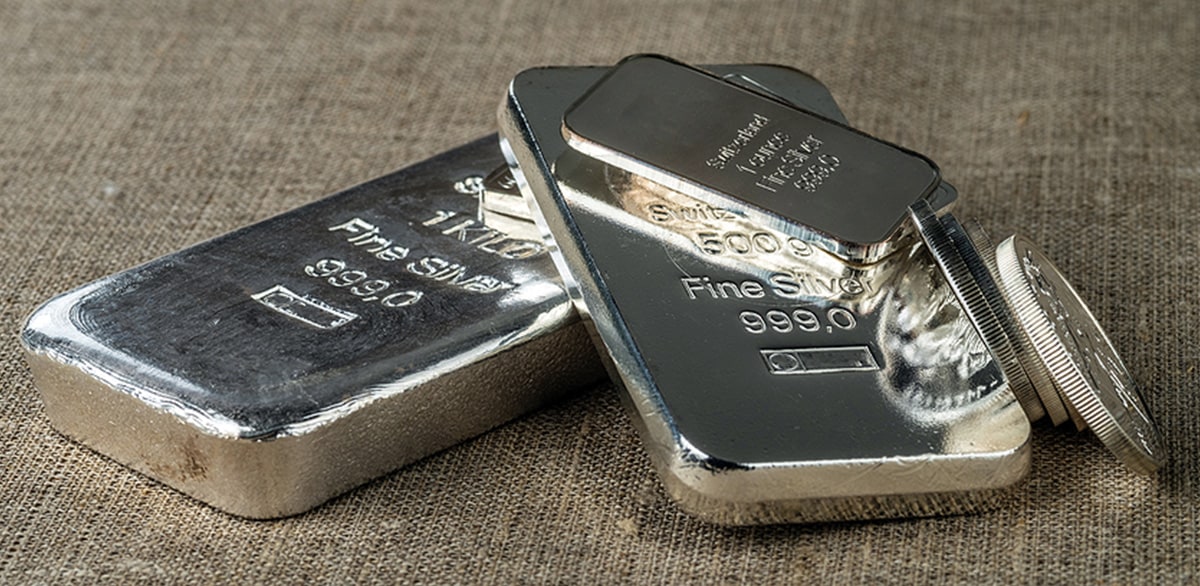 silver bars bullion and silver coins