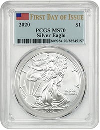 pcgs ms70 silver eagle