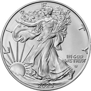 new 2023 american silver eagle coin obverse
