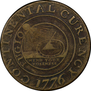 1776 Continental Dollar Obverse side