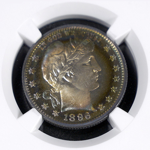 1896 Barber Quarter Coin PR69 Star Rating