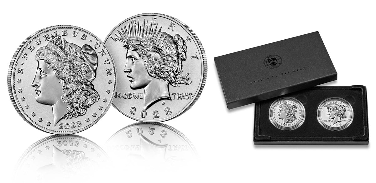 2023 morgan silver and peace dollar coins