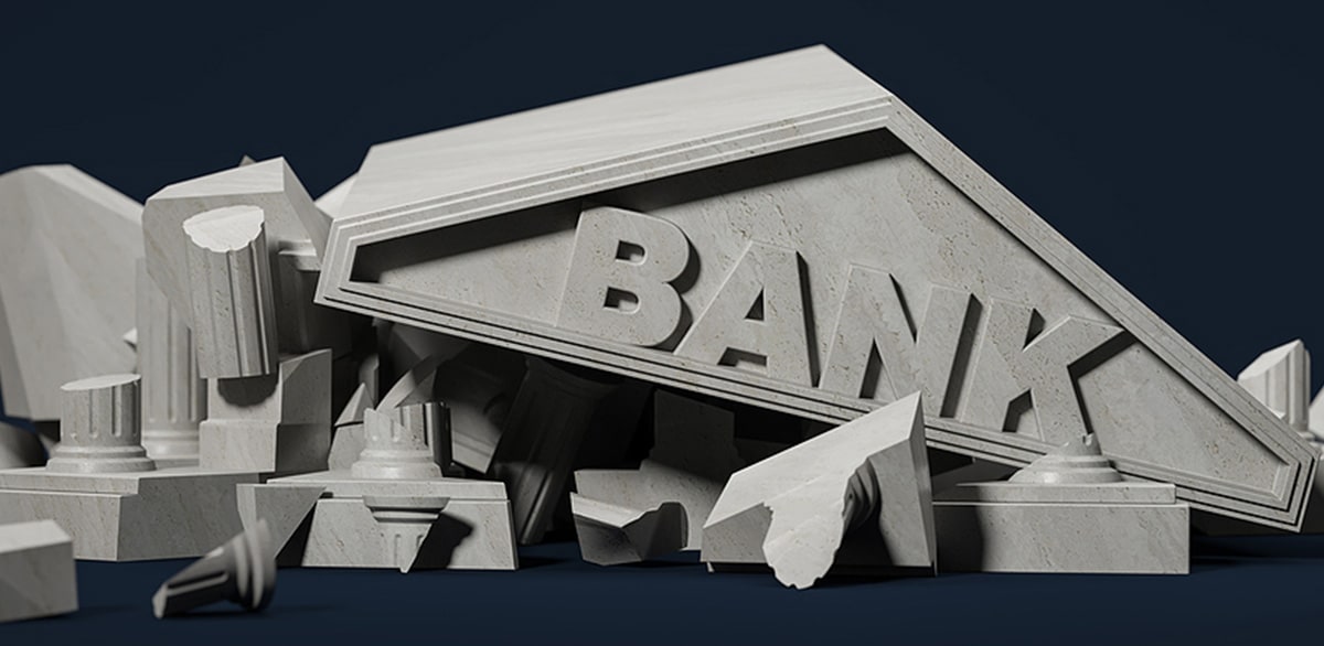 banks crumbling