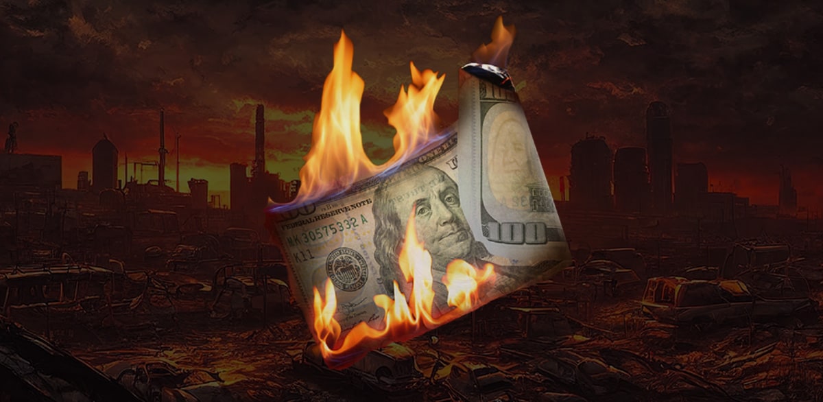 dollar in decline and on fire